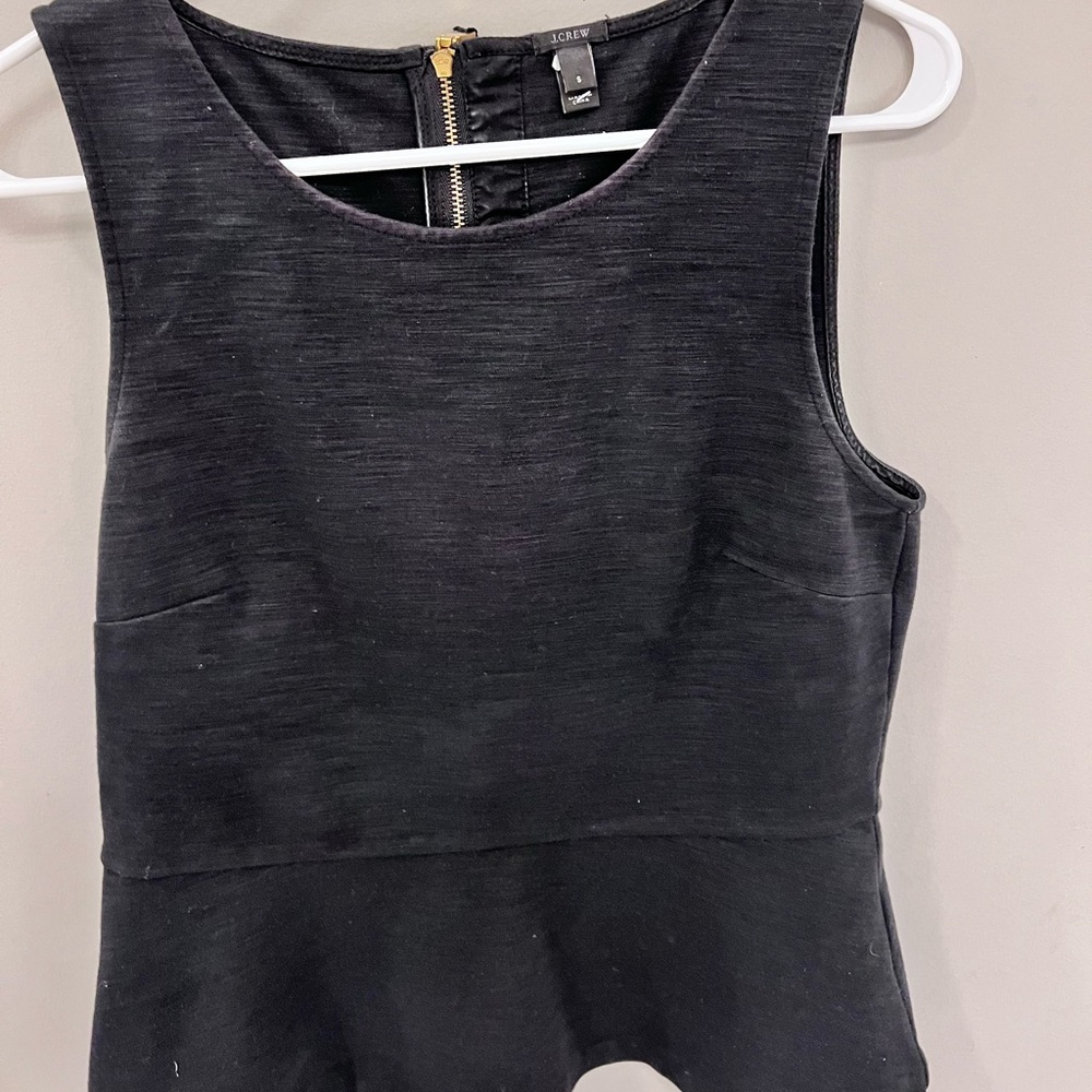J Crew peplum top in black